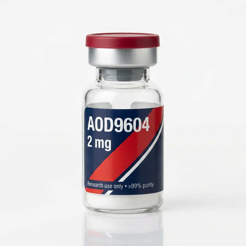 Vial de AOD9604 para investigación de laboratorio