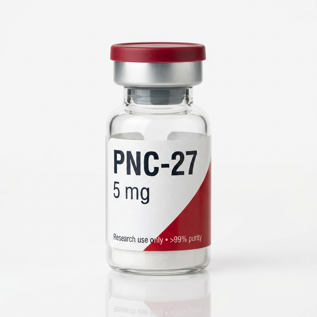 Vial de PNC-27 para investigación de laboratorio