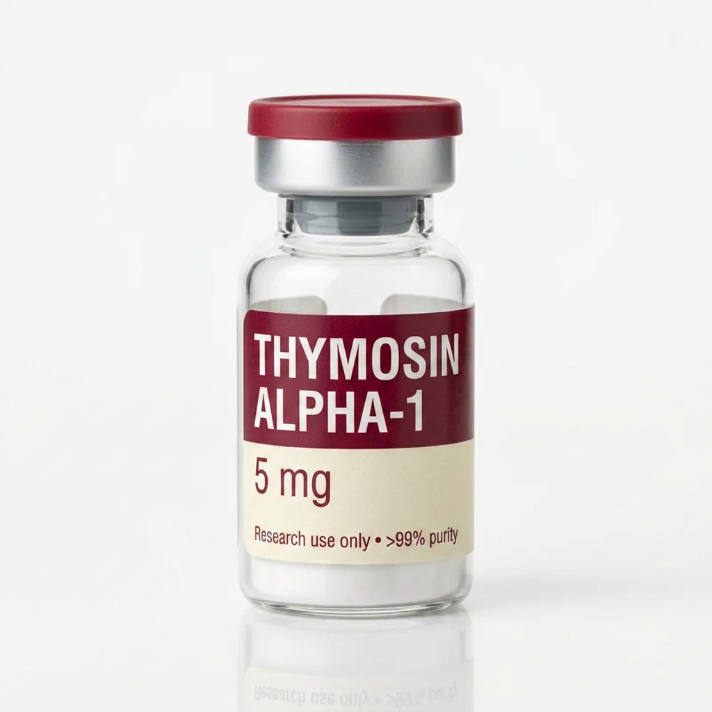 Vial de Thymosin Alpha-1 para investigación de laboratorio